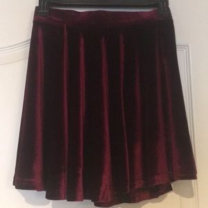 Shelanna red velour skirt